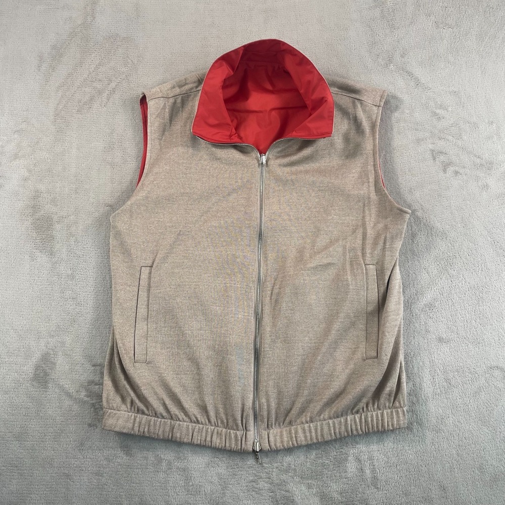 Loro Piana Storm System Microfiber Reversible Vest Men Large Italy NWOT $2190